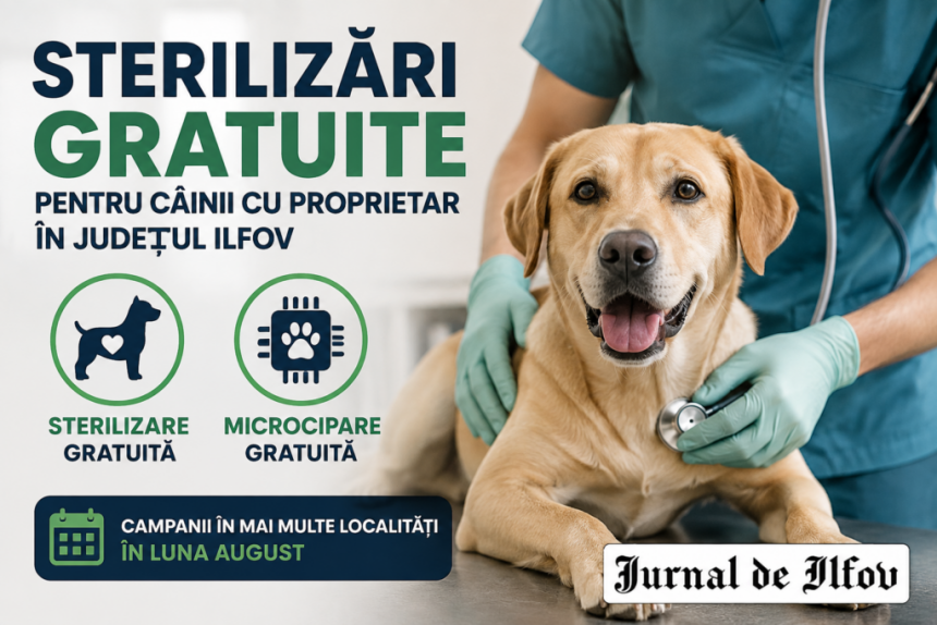 Sterilizari gratuite pentru cainii din Ilfov noi campanii planificate in diverse localitati